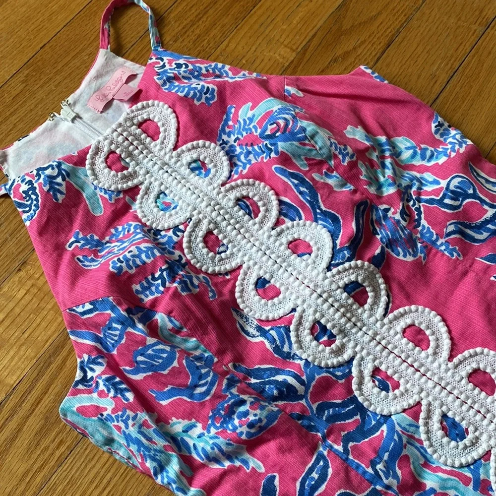 Lily Pulitzer pink and blue sleeveless top - Picture 3 of 6